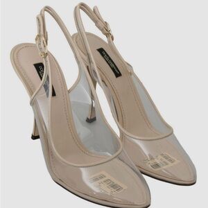 Dolce and Gabbana Nude transparent heels. Size 38 new in box. Made in Italy